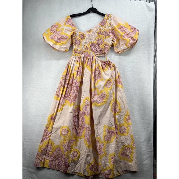 Free People Kalina Printed Midi Dress Size Xsmall - Picture 6 of 14